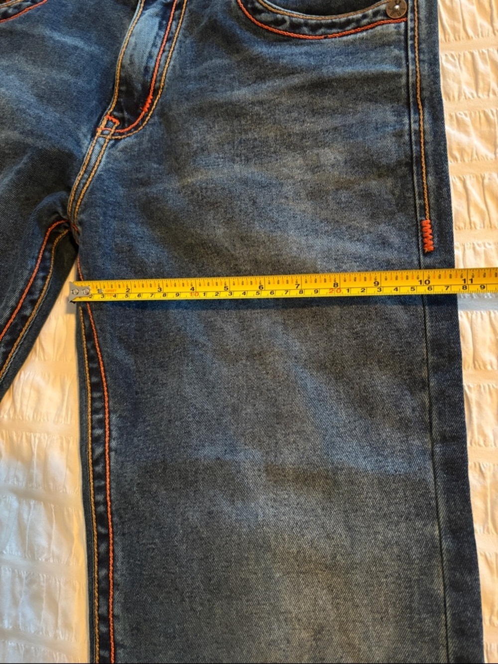True Religion Blue Denim Jeans with Red Label Accents - Picture 12 of 15